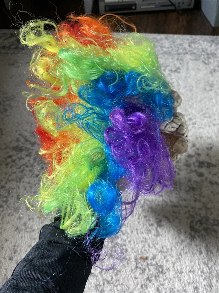 Máscara de Payaso con Peluca Disfraz Cerebro Nariz Pascua Ilimitado Foto 3 de 4