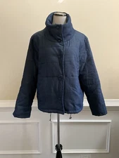Pomander Place by Tuckernuck Quilted Blue Denim Ralph Jacket Snap Front Size XXL