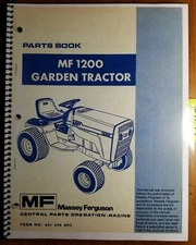 Massey Ferguson MF 1200 Garden Tractor & Att Parts Book Manual 651 398 M92 4/78
