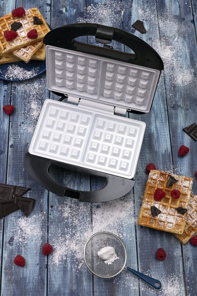 Macchina Per Waffle Adler AD 3049, 1800 W, 4 Waffle Belgi, Rivestimento Antiaderente, Controllo Temperatura - Per Colazioni E Dessert