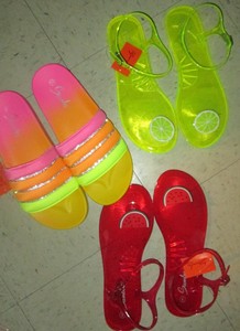 lime green jelly sandals