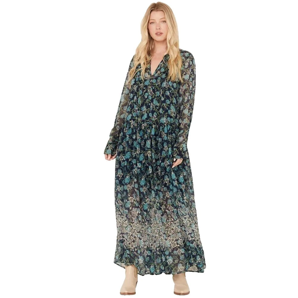 Free People Long Sleeve Maxi Dresses for Women