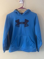 under armour youth size blue hoodie size medium