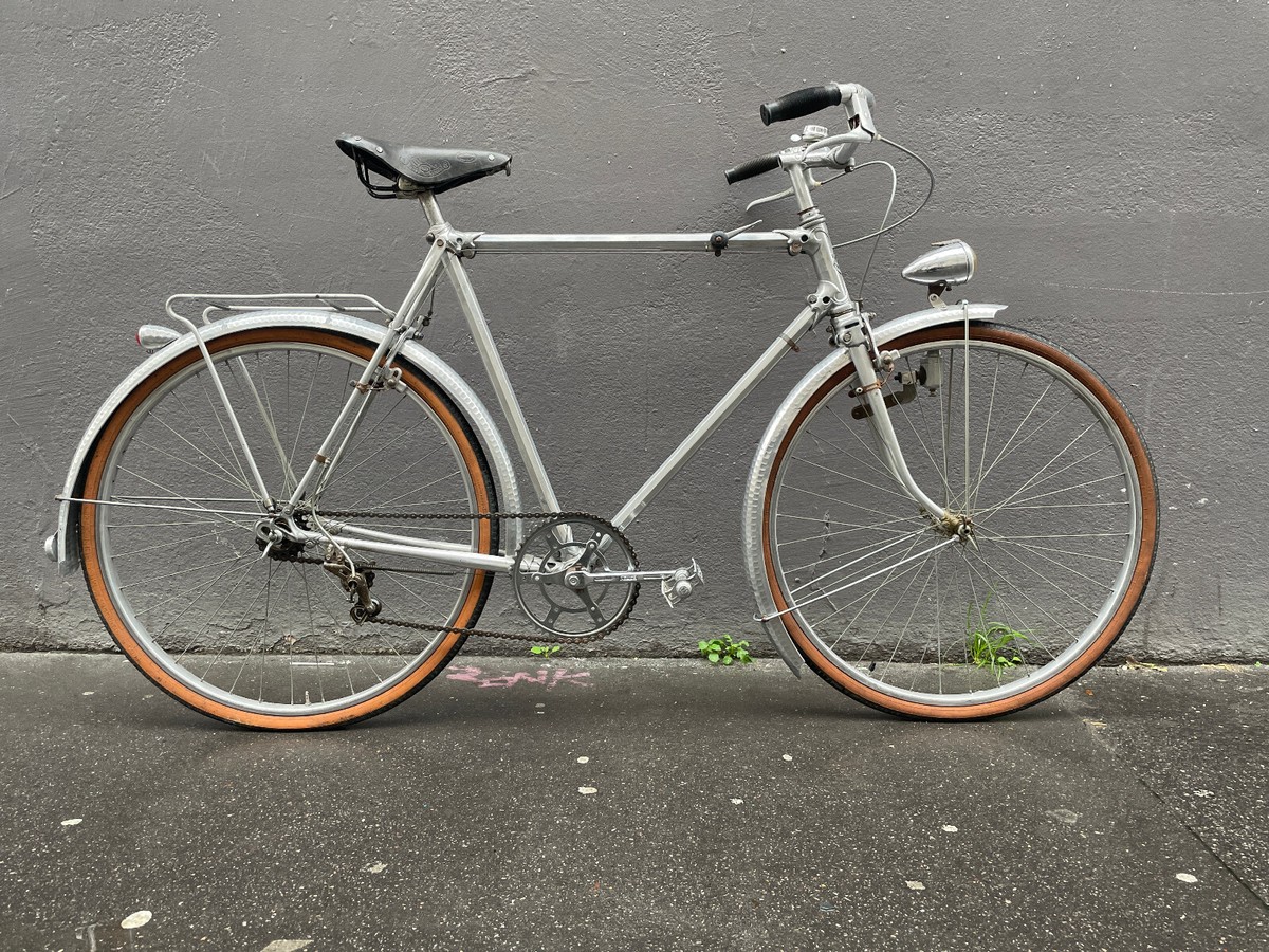 Potence Vélo Duralumin Années 1940 – Vintage, Aluminium, Pour Collection Ou Restauration