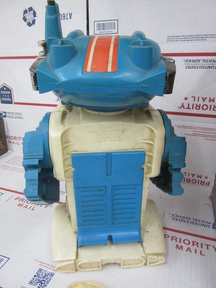 Robot Mister Brain vintage REMCO a batería con memoria y caja - para piezas Foto 3 de 4