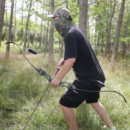 63" Archery ILF Takedown Recurve Bow 30-60lbs 19" Riser Hunting Shoot IBO 210FPS - Picture 3 of 21