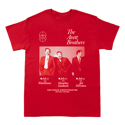 The Avett Brothers Red Rocks Amphitheatre Tour 2025 All Size Shirt