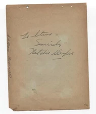 Natalie Draper Signed Album Page Autographed Signature Actress