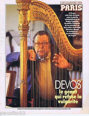 COUPURE DE PRESSE CLIPPING 1991 Raymond Devos    (2 pages)