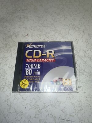 Memorex CD-R 700MB 80 Min High Capacity CD New Sealed | eBay