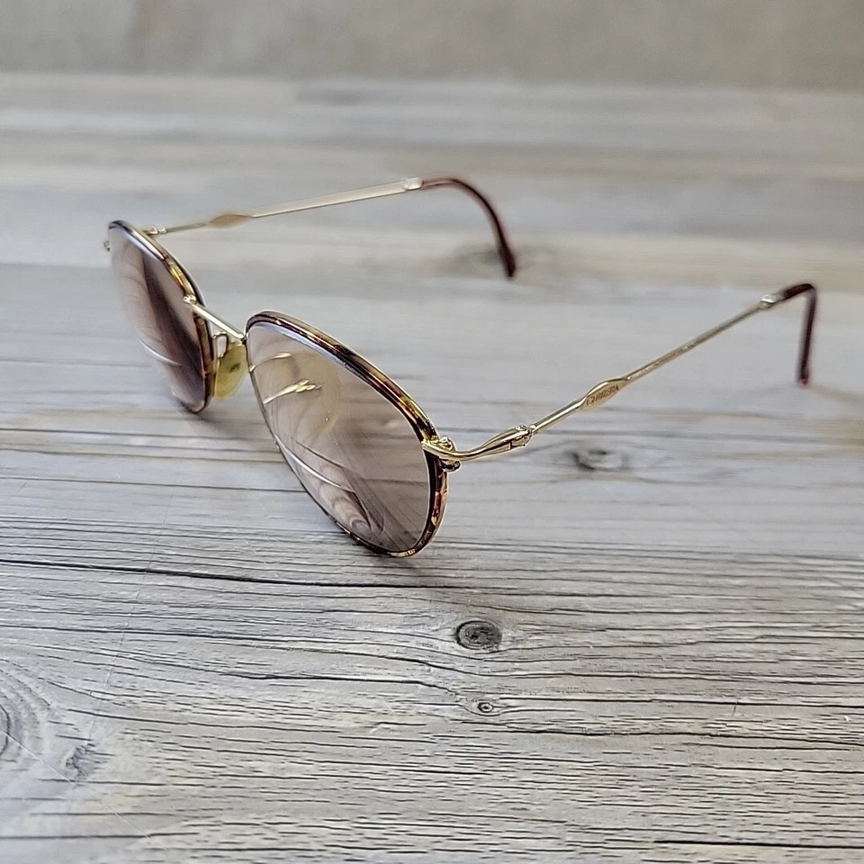 Gafas de sol Carrera 5763 41 de colección tortuga - pantuflas doradas redondas SOLO MARCOS raras Foto 2 de 4