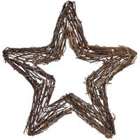 Deko Sterne Weide Natur HäNgedeko Wandkranz Weihnachten 40Cm 2Er Set, 2 StüCk