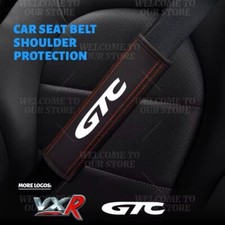 Vauxhall GTC PU Leather Seatbelt Shoulder Cover Pads Black & Red 2pcs Interior