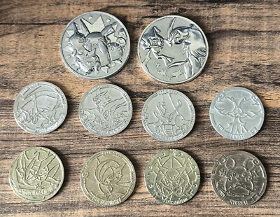 ポケモン　メタル多数 Set 10 Pokemon metal Coin Mega Salamence Greninja Volcanion
