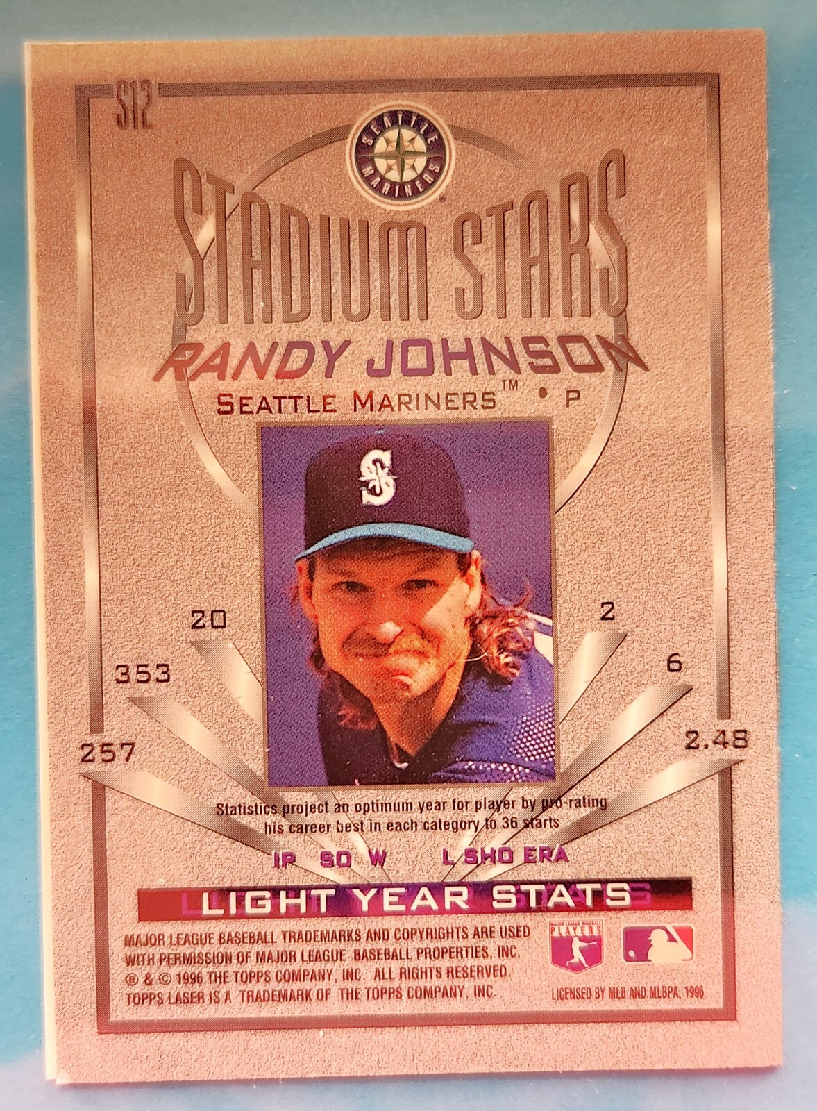 1996 Topps Laser Stadium Stars Randy Johnson S12 HOF eBay