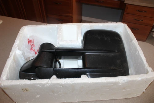 Towing Mirror fit for 2007-13 GMC Sierra 2500 3500 Manual Extend Black LH