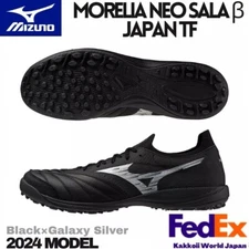 MIZUNO Futsal Shoes MORELIA NEO SALA β JAPAN TF Q1GB241003 Black/Galaxy Silver