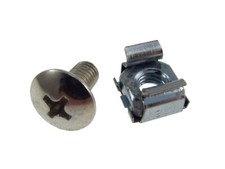 Cage Nuts and Screws M6, Pack of 50