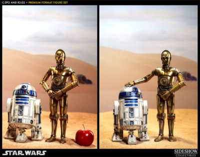 サイドショー　STAR WARS C-3PO R2D2の2体set used品 Star Wars C-3PO & R2-D2 Soft Vinyl Model Kit Kotobukiya JC