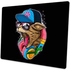 Cool Cat Design Mouse Pad Computer Non-Slip Rubber Mouse Mat Office Desk