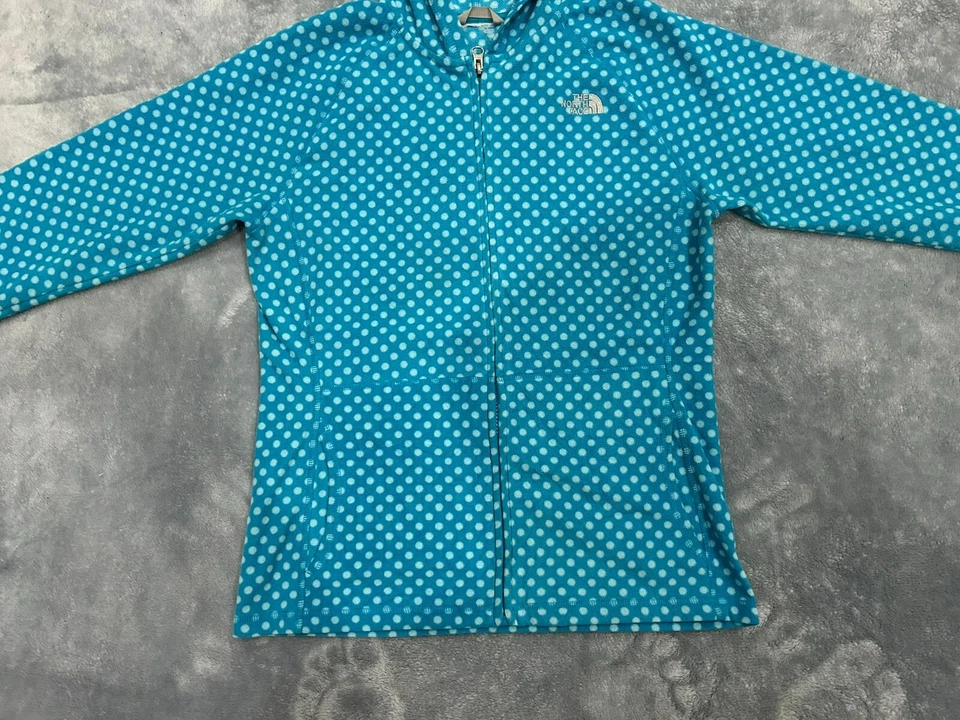 CHAQUETA MUJER THE NORTH FACE PEQUEÑA LUNARES AZUL SUDADERA CON CAPUCHA CREMALLERA COMPLETA Foto 3 de 4