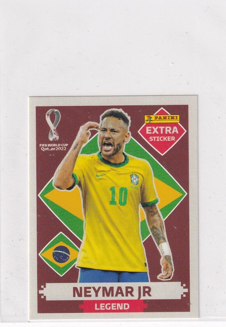 neymar jr gold oro brasil extra sticker legend - Buy Collectible