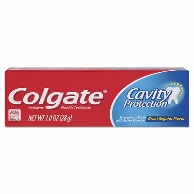 Colgate Toothpaste Cavity Protection Regular Flavor 1 oz. Tube Pack of 12
