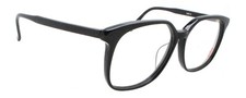 New Authentic Alain Delon 2869 NO.1 80s Vintage Black Plastic Square Eyeglasses