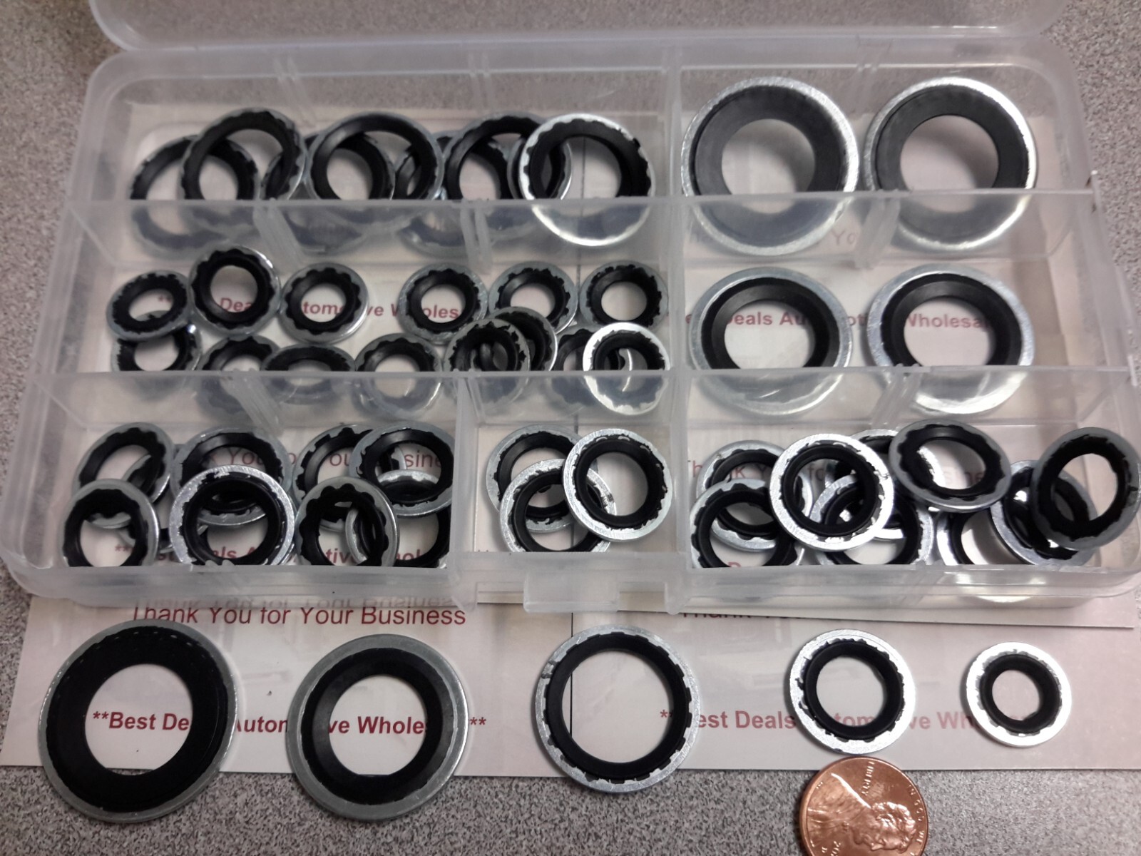 48 pcs AC Sealing Washer Assortment for GM Cars A/C Service Washers Kit