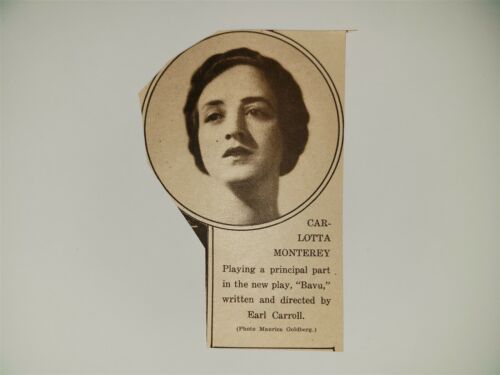Carlotta Monterey Bavu 1922 NY Times Colorfoto - Picture 1 of 1