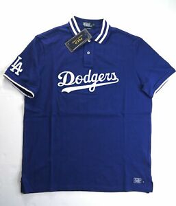 POLO RALPH LAUREN Men's MLB Collection Dodgers LA Polo Shirt Blue 