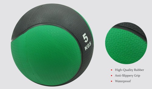 5kg + 8kg Commercial Rubber Medicine Ball Set / Gym Fitness Fit Exercise Ball - Picture 3 of 5