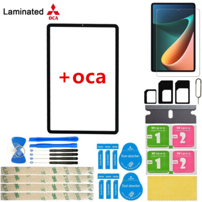 Für Xiaomi Pad 5 / Pad 5 Pro 5G Schwarz Front Screen Glass Lens Ersatz + OCA