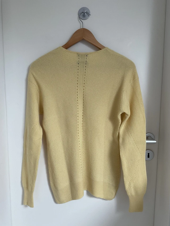 C&A Premium Pure Cashmere Damen Pullover Gr. XS Gelb 100% Kaschmir - Bild 4 von 4