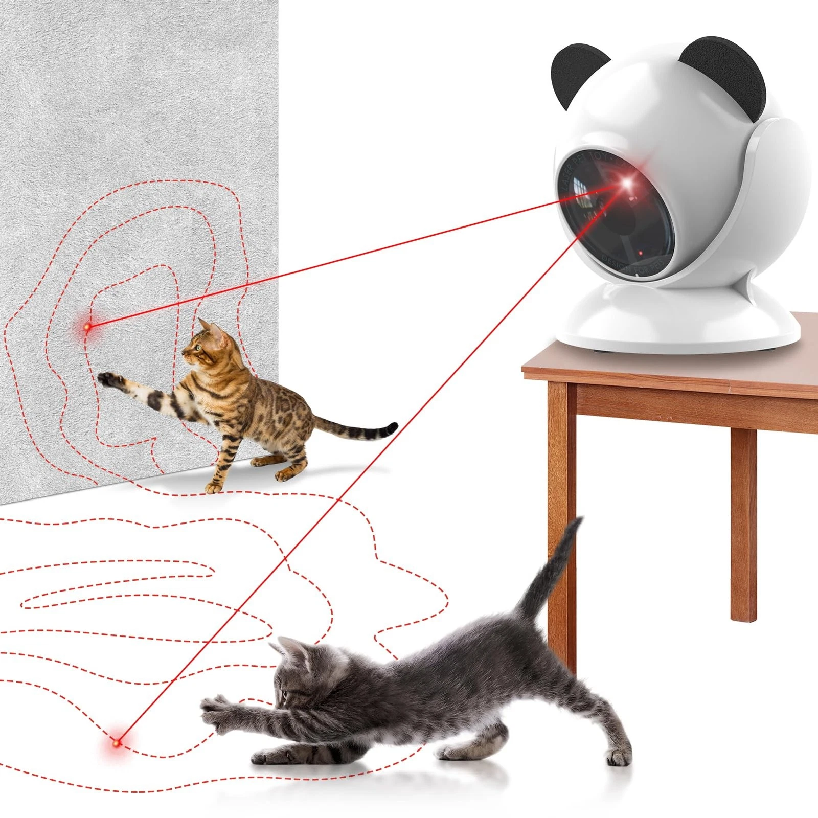Interactive Automatic Cat Laser Toy for Bored Indoor Cats and Dogs
Opens in a new window or tab