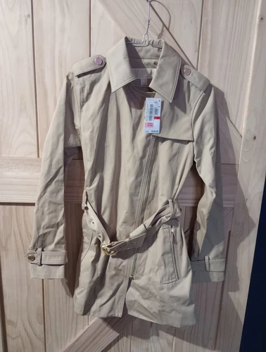 Trench coat asimmetrico doppiopetto Michael Kors Designer XS nuovo con etichette