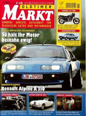 1) Oldtimer Markt 11/2004 - Renault Alpine A 310 V6  - Tips für Ford Taunus II