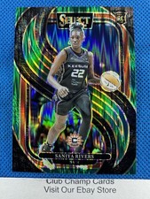 2025 #132 Saniya Rivers Panini Select WNBA Premier Green Flash Prizm RC