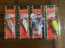 Mixed Lucky Craft Crankbait Lot (4) Variety Of Sizes and Colors *NEW*