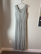 BHLDN Grayish Sage Long Flowy Gauzy Maxi Dress Size 6