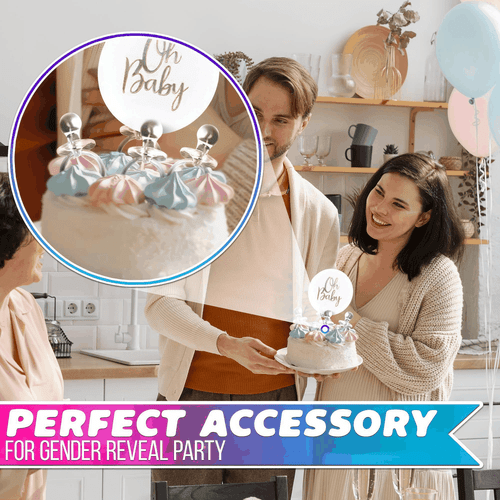 48pz Ciucci Neonato per Baby Shower Giochi Ciucci in Plastica per Baby Shower - Foto 5 di 6