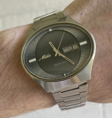 MIDO OCEAN STAR MARACANÃ DAY-DATE Jumbo English Portuguese Vintage Brazilian MKT
