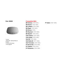 For Vintage Pont Olds Buick Passenger Mirror Lens Multiple Options No Mount For Vintage Pont Olds Buick Passenger Mirror Lens Multiple Options No Mount