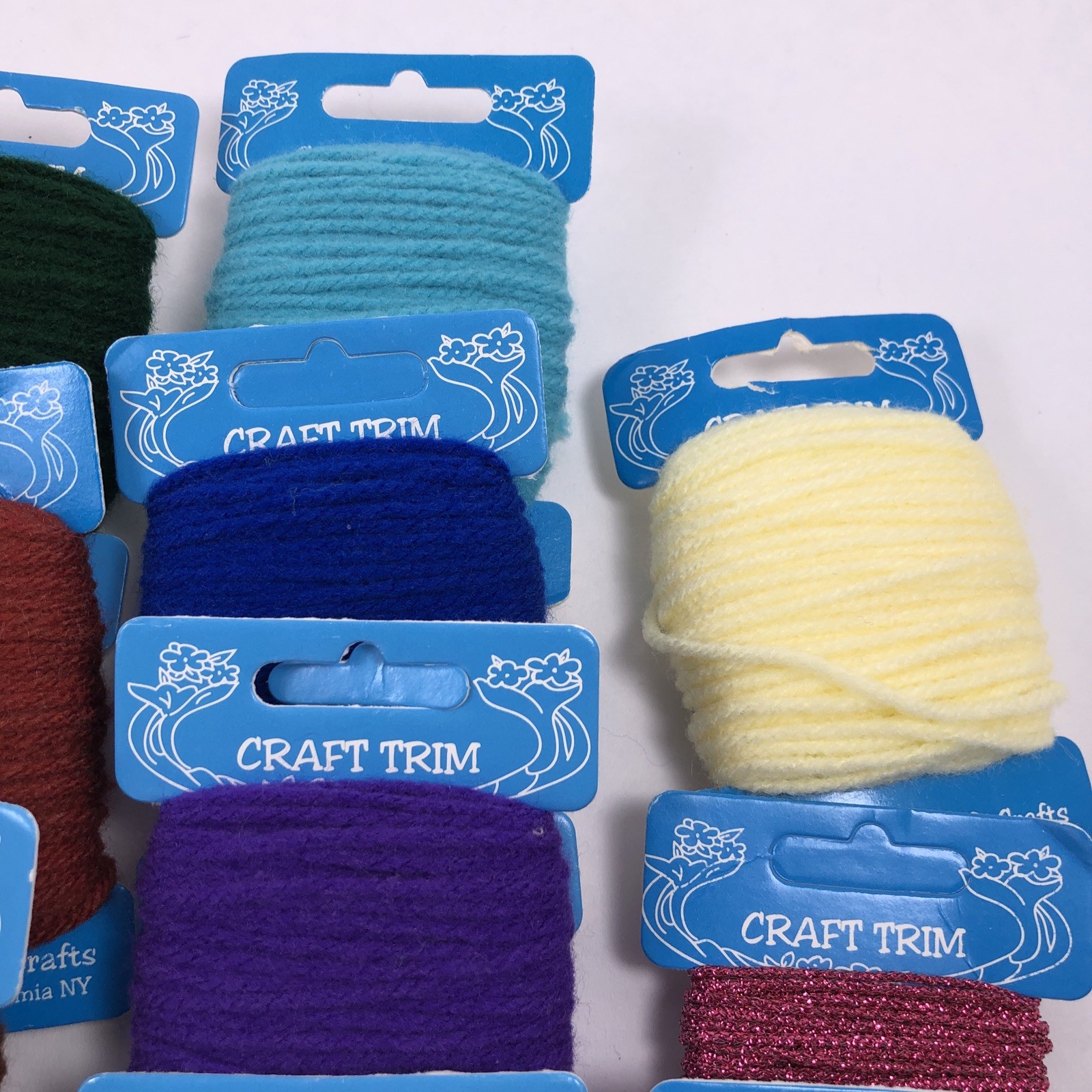 Design Works Craft Trim Yarn Lot Of 18 Each Is 20 Yards -NEW