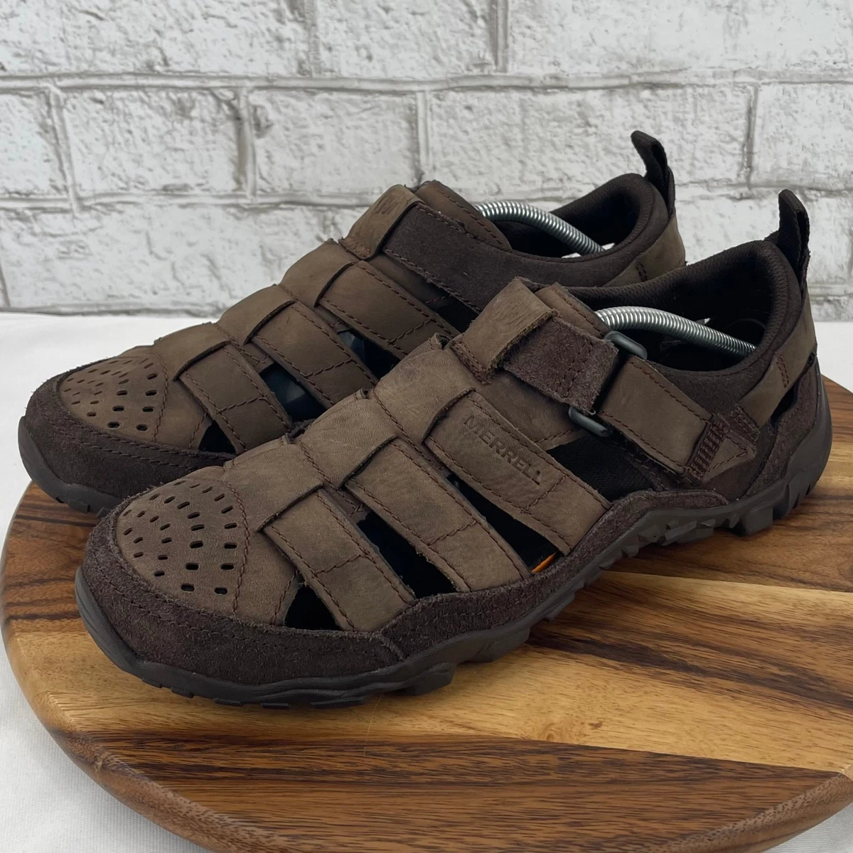 Merrell Espresso Leather Fisherman Sandals men’s Size 12 active outdoor hiking Merrell Fisherman Sandals for Men | Mercari main image 3