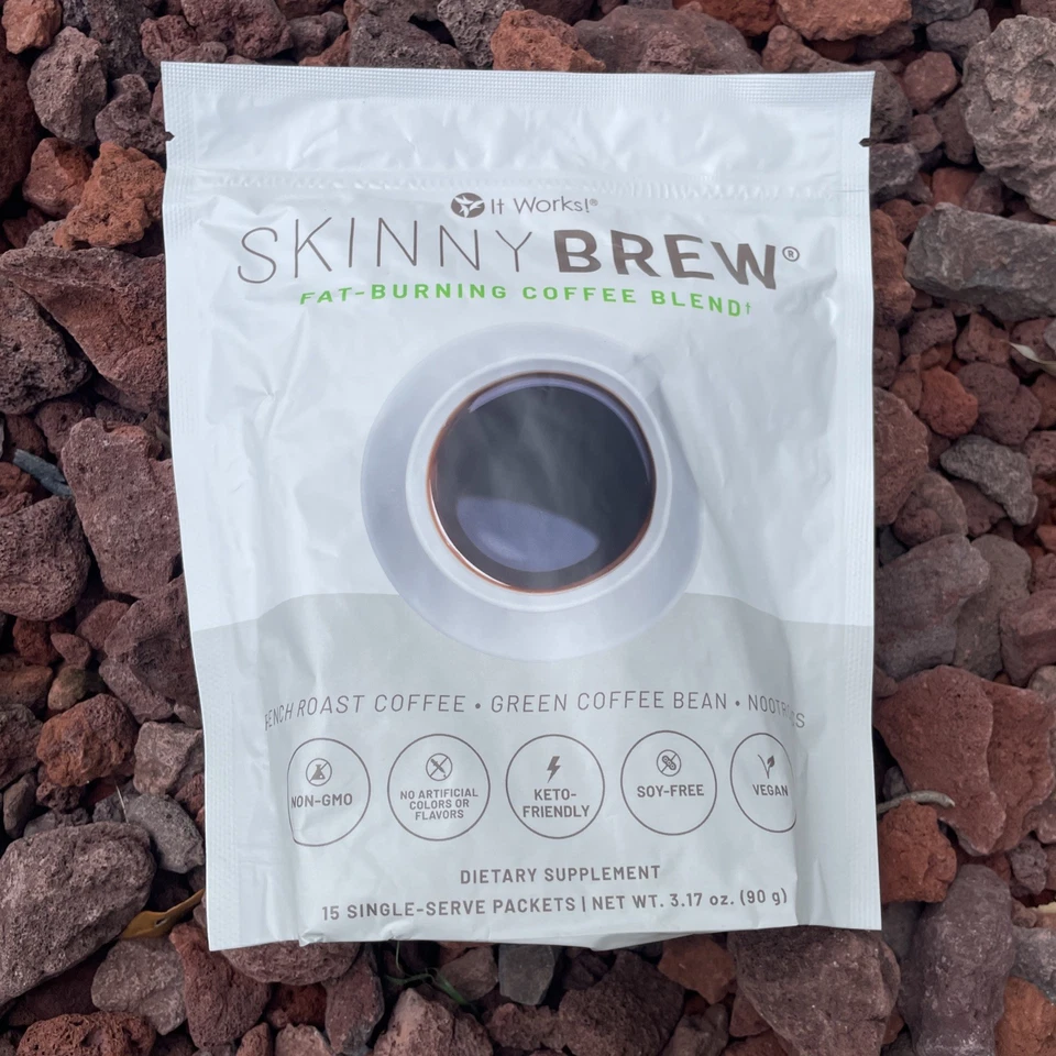 Mezcla de café quema grasa It Works Skinny Brew 15 paquetes individuales café ceto nuevo Foto 2 de 4