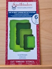 140 Spellbinders Nestabilities Curved Rectangles Die Cut Emboss Stencil