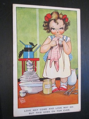 Comic Postcard - ''Love may come and  ...'' Freda Mabel Rose (1938 posted)
