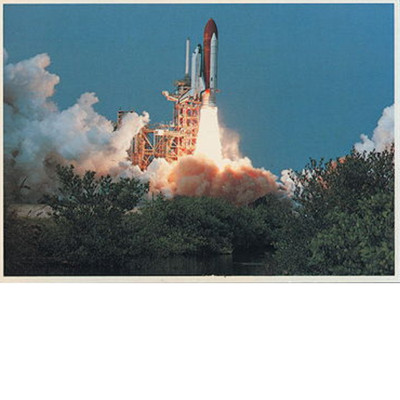 Vintage 1981 Space Shuttle Postcard Spacelab Maiden Flight NASA Photography NOS