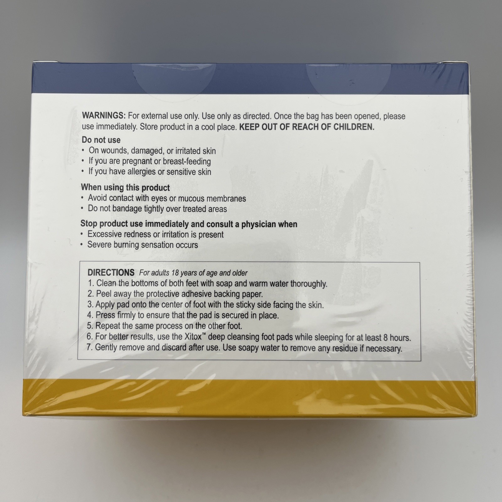Xitox Deep Cleansing Foot Pads Simple Promise 30 Pack Exp 11/26 W/Mint Aroma New